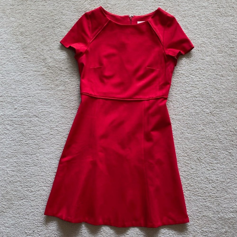 Red J. Crew Short Sleeve Dress, size 6